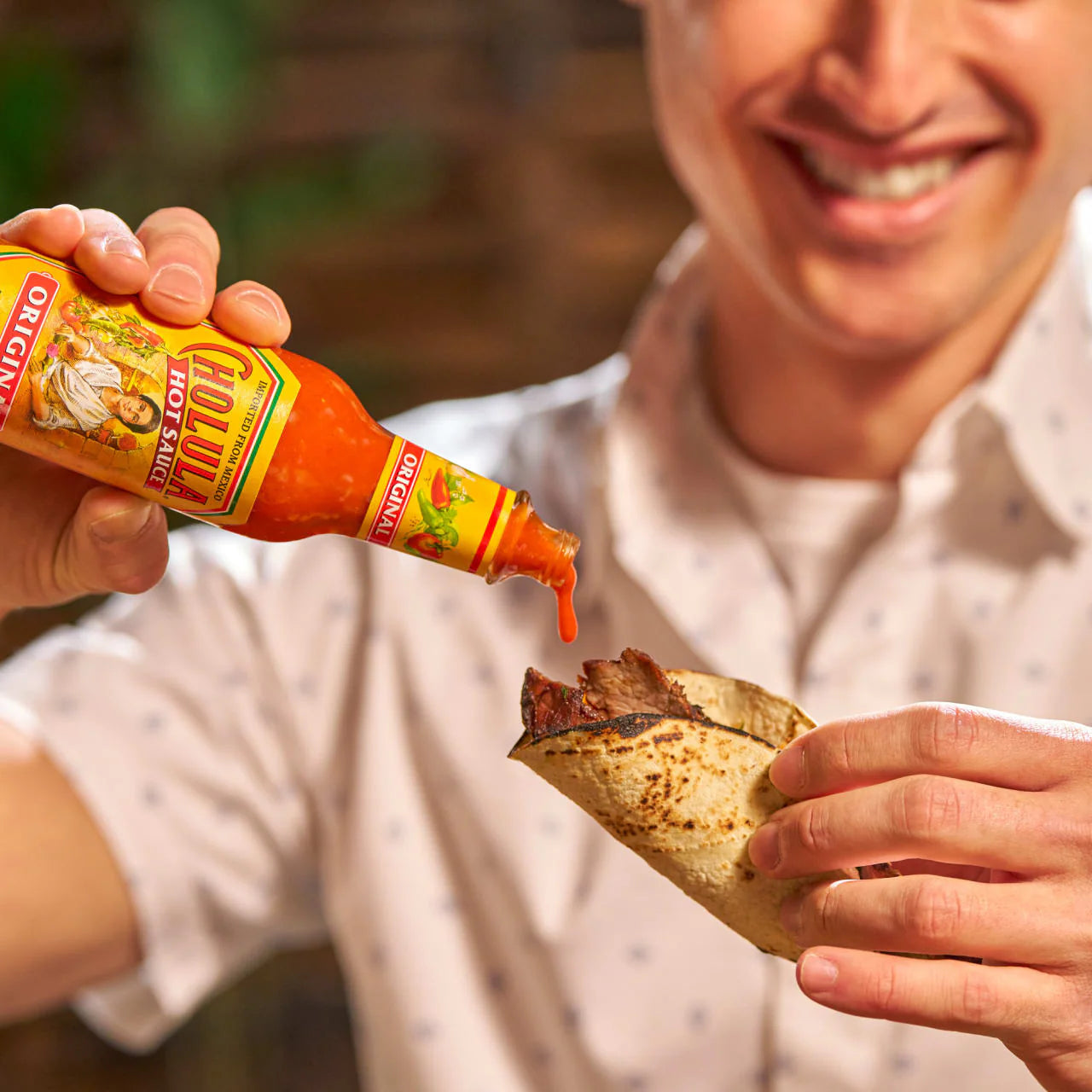 Cholula Original Hot Sauce serving suggestions 360ml bottle