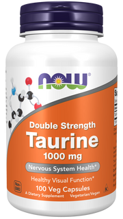 Now Foods Taurine, Double Strength 1000 mg Veg Capsules Nervous System Health*