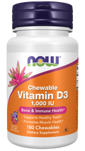 NOW Vitamina D3 400 IU 1000 IU 2000 IU 5000 IU - Softgel e Masticabili