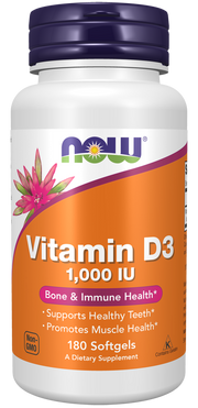 NOW Vitamin D3 400 IU 1000 IU 2000 IU 5000 IU - Softgel and Chewable