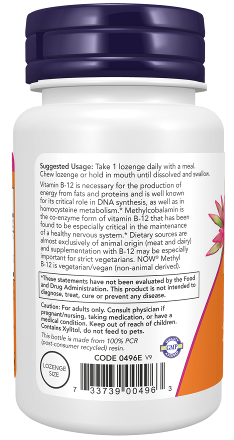 NOW Methyl B-12 5,000mcg Lozenges