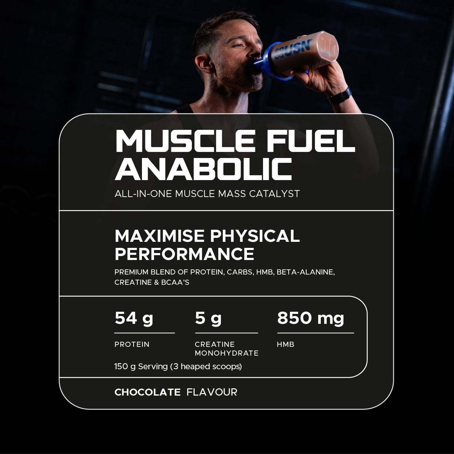 USN Muscle Fuel Anabolic Protein Shake, Chocolate - 2.2kg