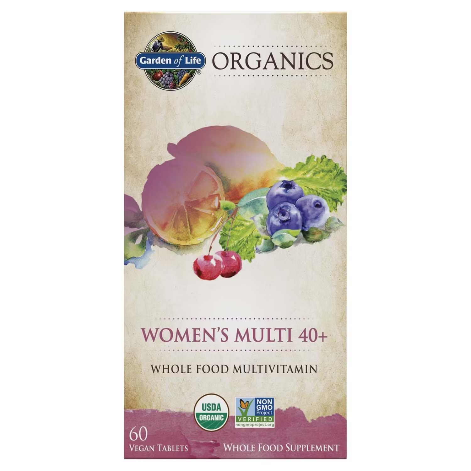 Garden of Life Organics Women's Multivitamin  box 60 vegan tablets.
