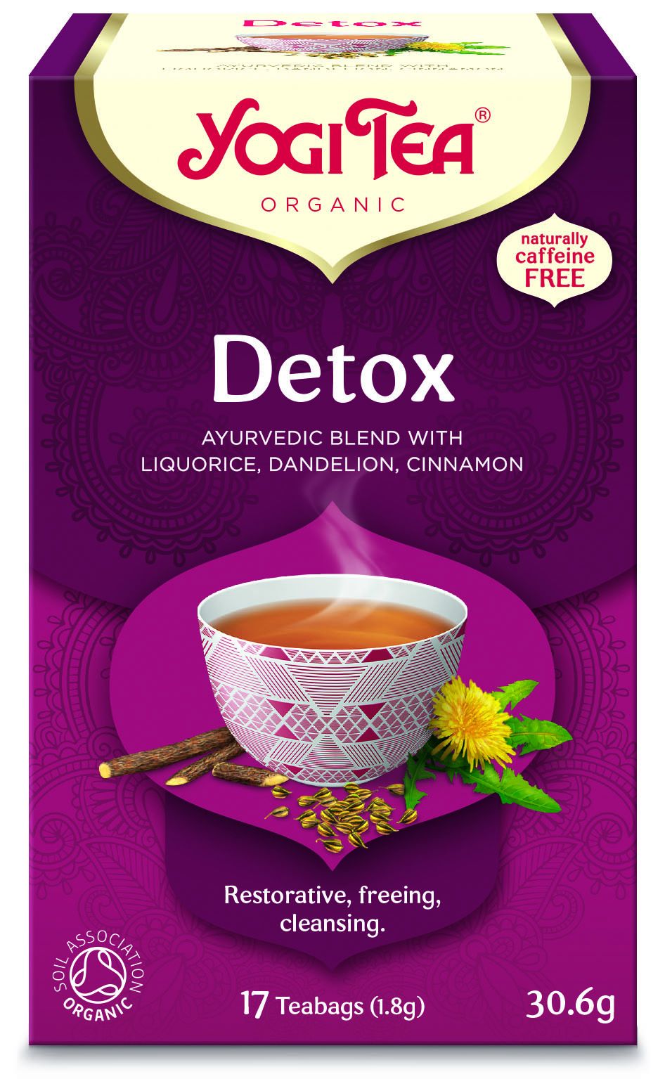 Yogi Tea Organic Detox Herbal Tea box 17 teabags 30.6g