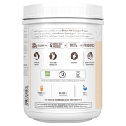 Nutrition facts for Collagen Peptides powder with super seeds.
