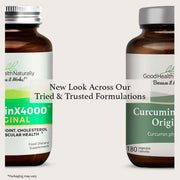Good Health Naturally Curcumin X4000 Original 180 Veg Capsules new look