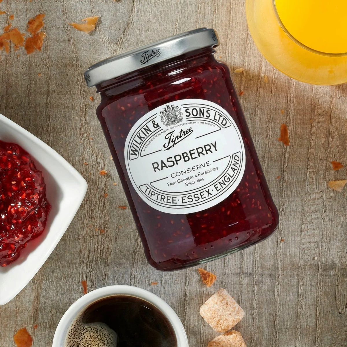 Tiptree Raspberry Conserve raspberry flavoured conserve 908g jar serving suggestions