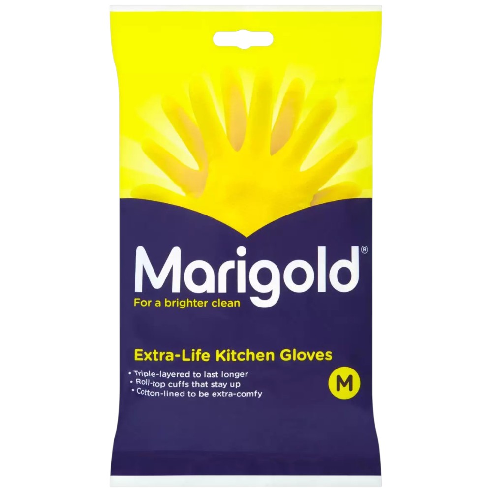 Marigold Extra-Life Kitchen Gloves Medium front packaging