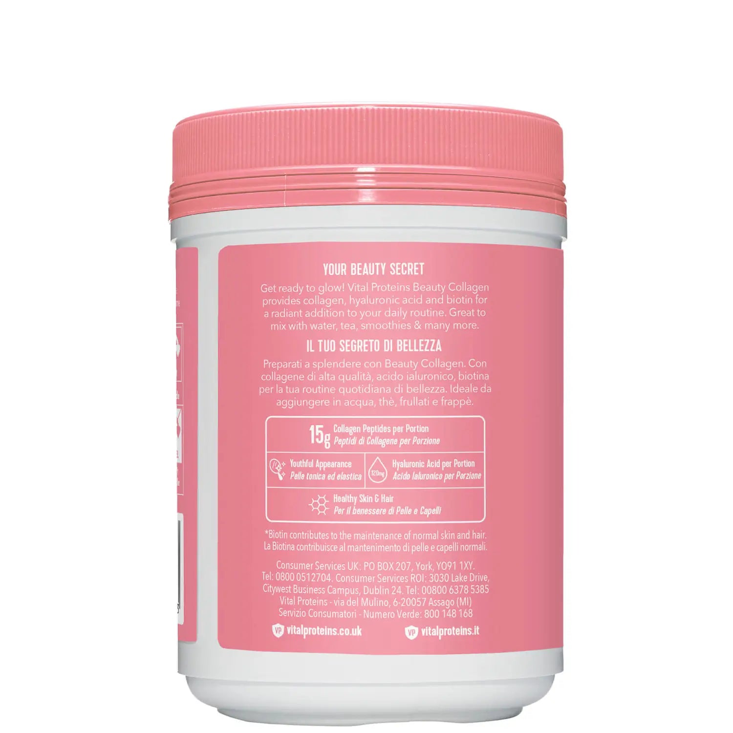 Barcode image: Vital Proteins Beauty Collagen Peptides powder strawberry lemon tub 271g barcode