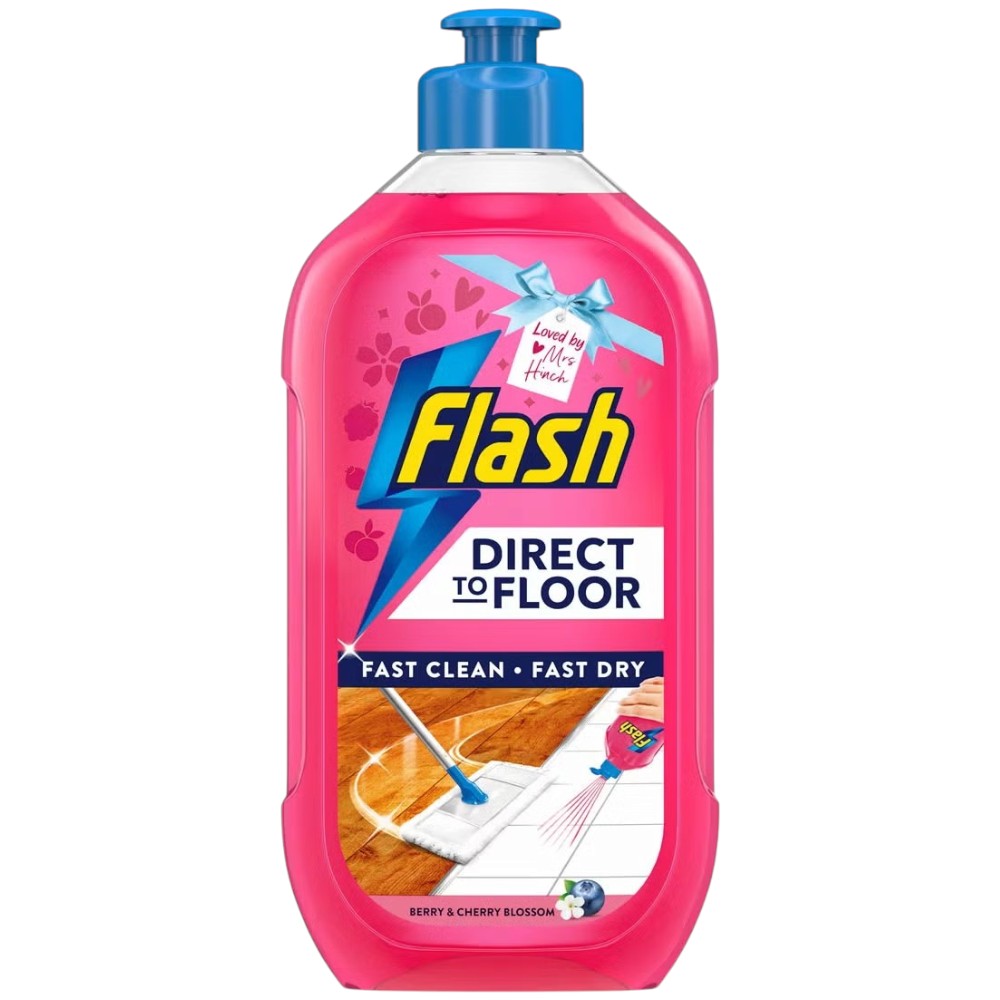 Flash Direct to Floor Berry & Cherry Blossom Floor Cleaner 800ml bottle front packaging