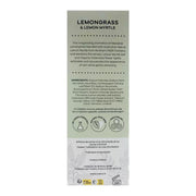Ingredients and product details for Australian Botanical Lemongrass soap bar pack.