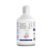 Supplement facts & ingredients image: Swedish Nutra marine collagen supplement facts ingredients 500ml bottle
