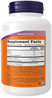 NOW Sunflower Lecithin 1200mg Softgels