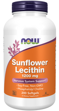 NOW Zonnebloem Lecithine Softgels 1200 mg met Fosfatidylcholine