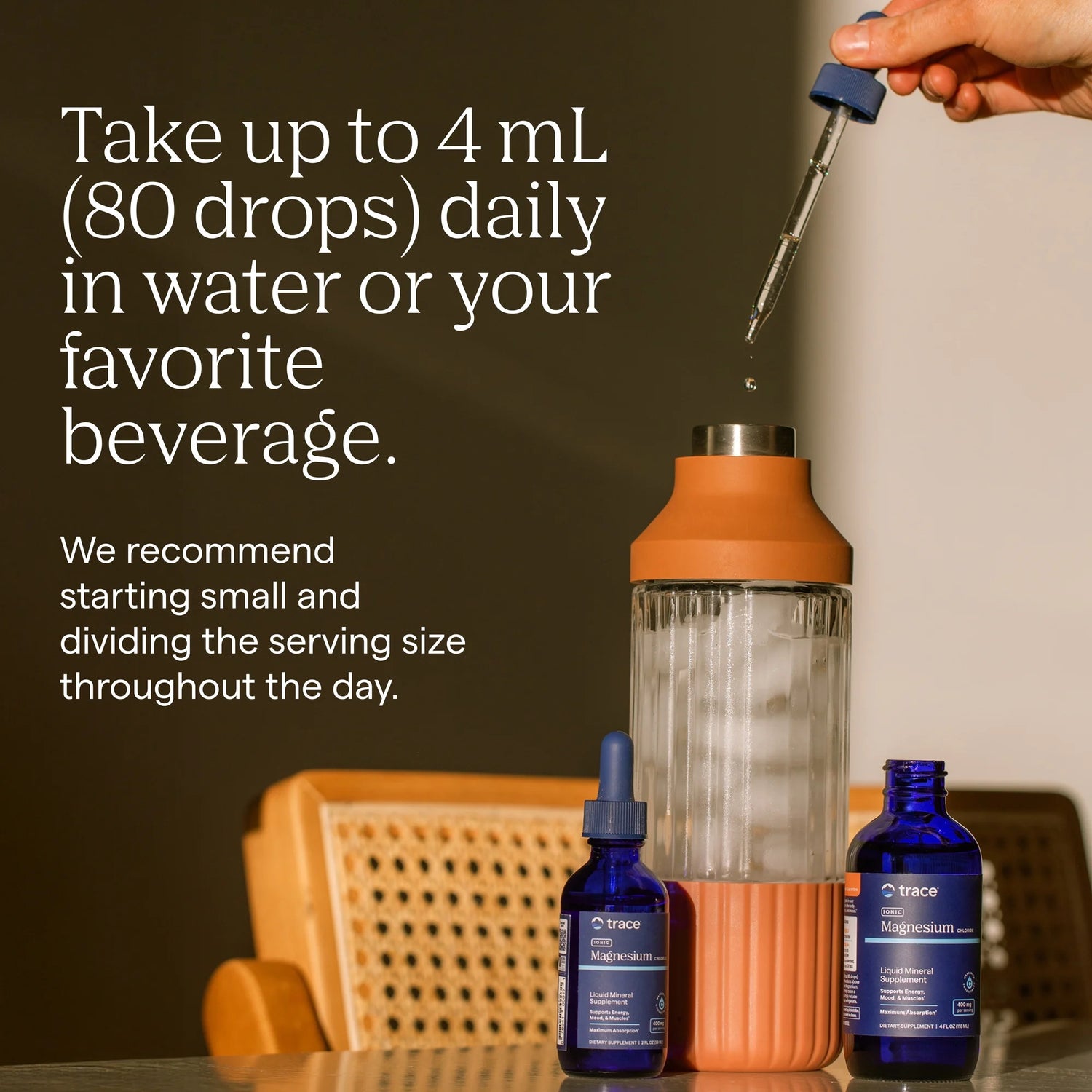 How to Use Image: Trace Minerals Ionic Magnesium Chloride 400mg liquid usage instructions