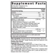 Nature’s Answer Mullein-X Herbal Liquid Supplement 120ml ingredient label