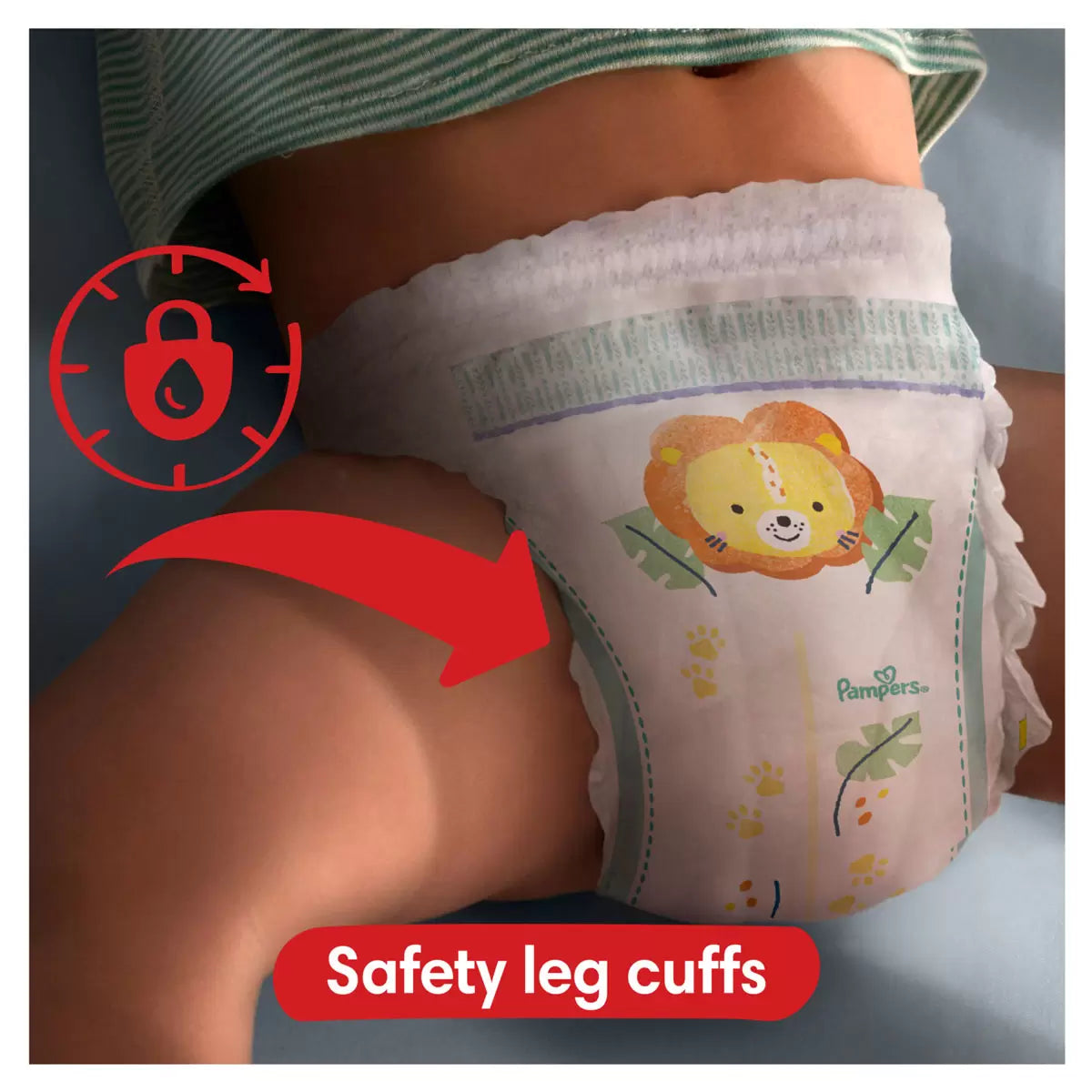 Pampers Baby-Dry Nappy Pants, plastic packaging, fragrance not specified, Size 4, 72 nappy pants, fitting and changing instructions