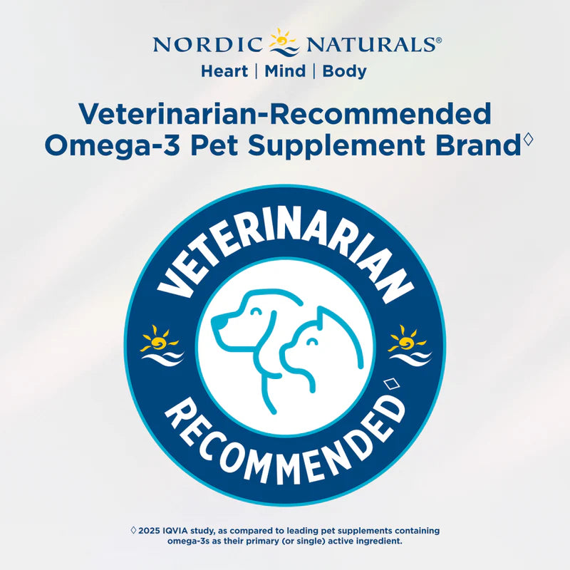 Nordic Naturals Omega-3 Pet vloeibare visolie - Ongeflavoured voor honden & katten