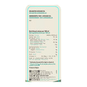 Supplement facts & ingredients image: Soilmate avocado oil ingredients label bottle 2L