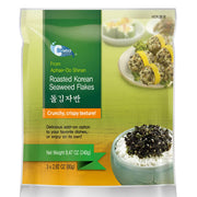 Front image: C-Weed roasted Korean seaweed flakes snack pouch 3 x 80g