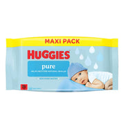 Huggies Pure Baby Wipes cleansing wipes resealable packs fragrance-free 60 wipes