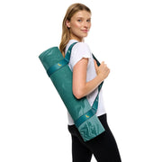 Lolë Yoga Mat with 2-in-1 Strap, Dark Teal Marble - 6mm Thick TPE