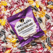 Jakemans Blackcurrant Soothing Menthol Lozenges, resealable bag packaging, blackcurrant flavour, 73g, menthol lozenge use