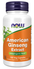 NOW Amerikaanse Ginseng Extract 500 mg, Kruiden Supplement - 100 Vegan Capsules
