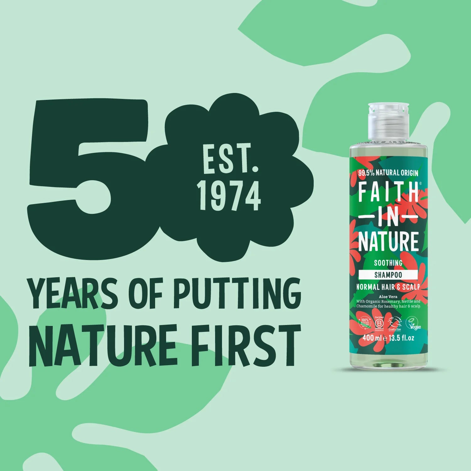 Faith In Nature Aloe Vera Soothing Shampoo 400ml bottle product information