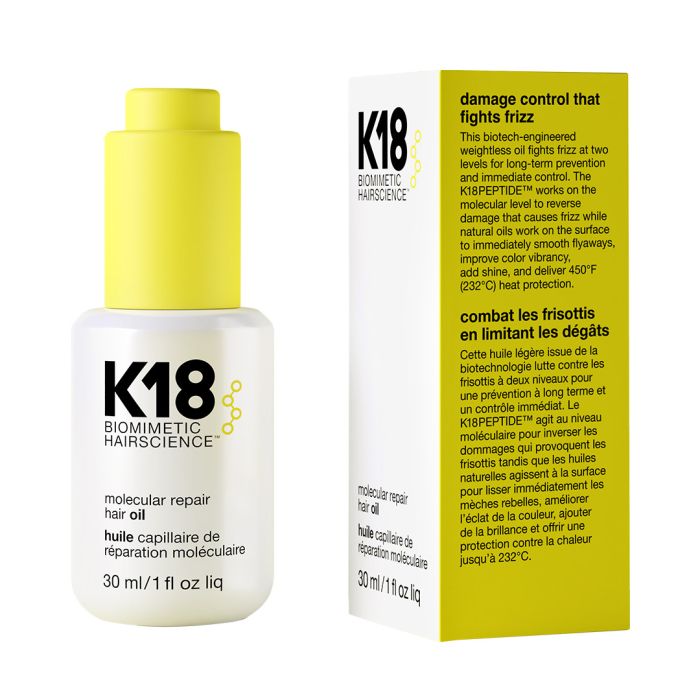 K18 Molecular Repair Hair Oil - 30ml | Advanced Anti-Frizz & Damage Repair