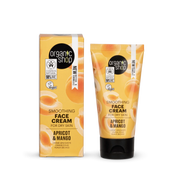 Organic Shop Smoothing Face Cream Apricot and Mango for Dry Skin box & tube 50ml