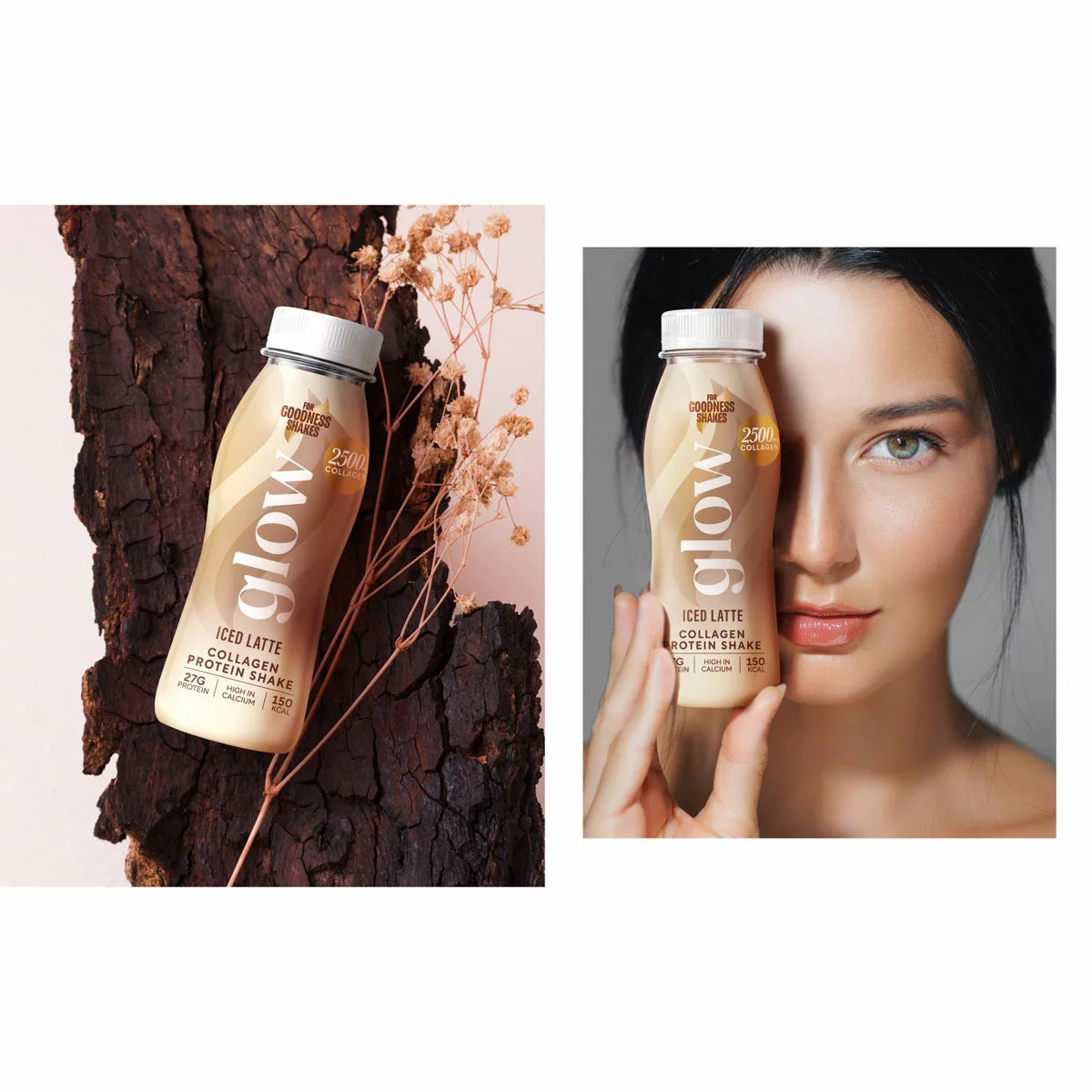 Lifestyle/use image: For Goodness Shakes iced latte protein shake 250ml on the go drink