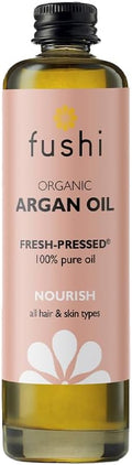 Fushi Huile d’Argan Bio 100 ml | Pressée Fraîche et 100% Pure Huile Nourrissante pour Cheveux, Peau et Ongles