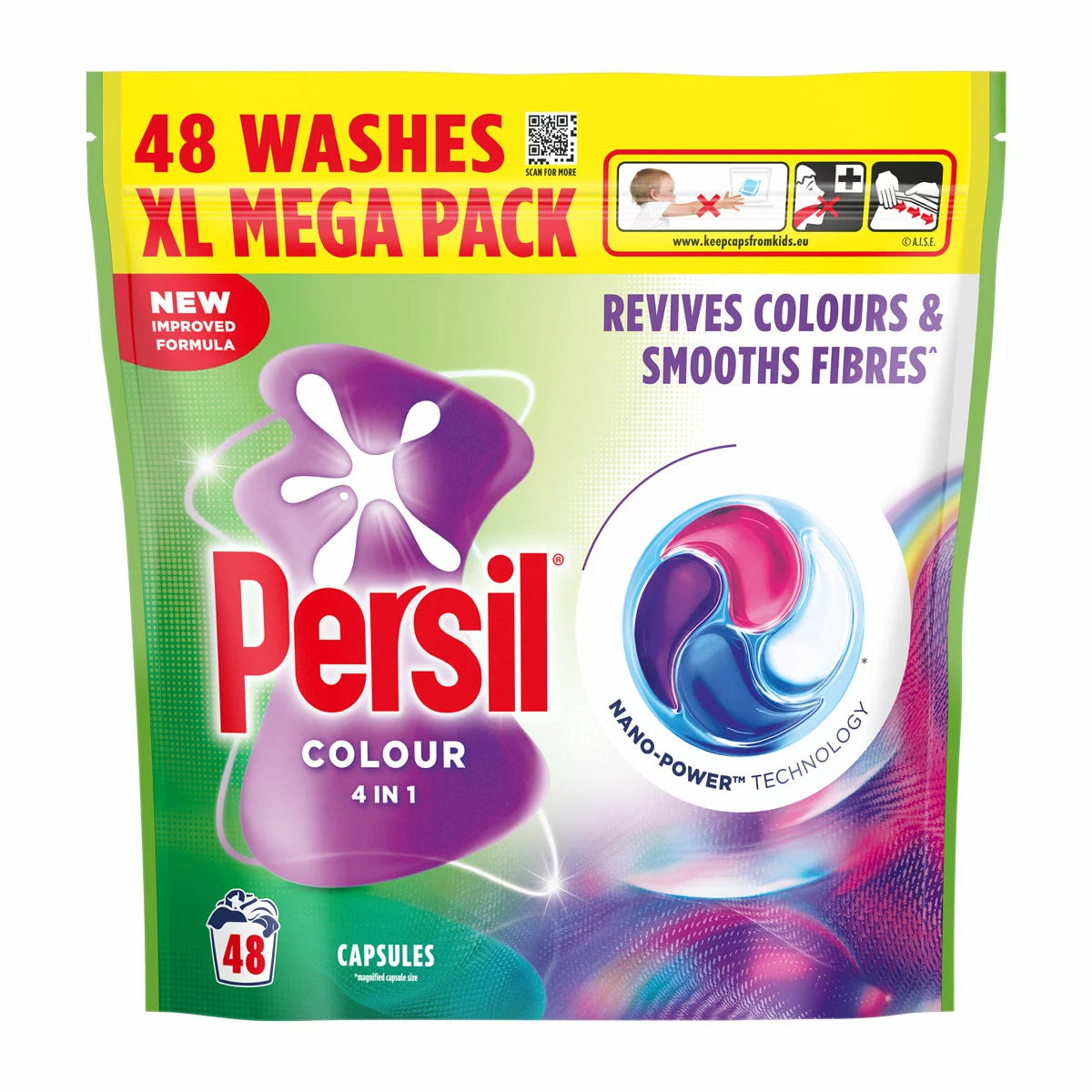Persil Colour 4 in 1 Laundry Capsules detergent capsule pack 48 washes