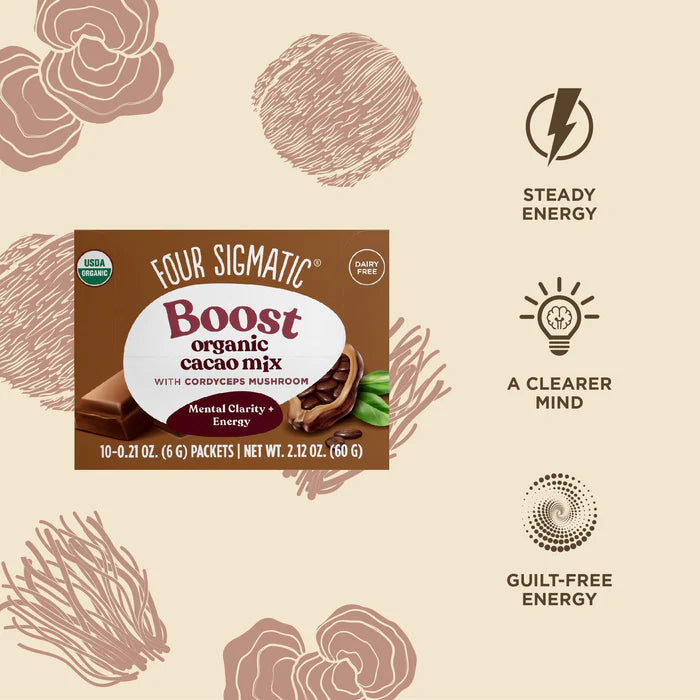 Four Sigmatic Organic Cacao Mix, Dairy-Free - 10 Packets
