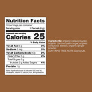 nutrition facts, and ingredients for Four Sigmatic Cacao Mix.
