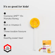 Comvita Kids Soothing Honey Pops - UMF 10+ Manuka Honey & Vitamin C - 15 Pack