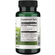 Swanson Full Spectrum Lion's Mane Mushroom 500mg 60 Capsules Supplement Facts panel and product barcode on bottle label