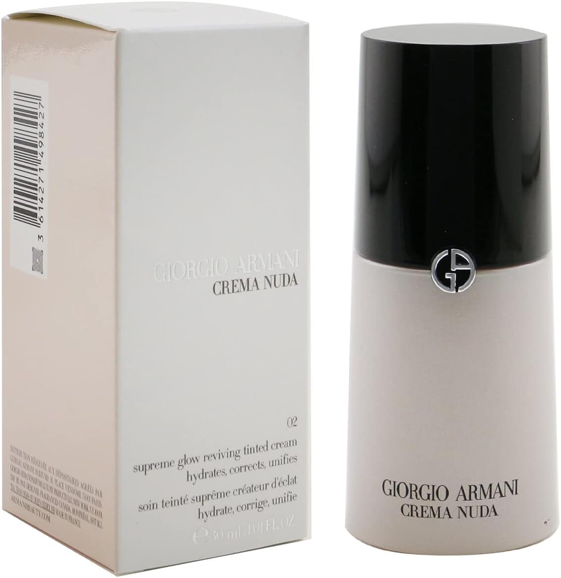 Giorgio Armani Crema Nuda Tinted Cream 02 Light Glow 30ml tube