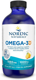 Omega-3D Líquido, Limón con Vitamina D3 Nordic Naturals - 237ml