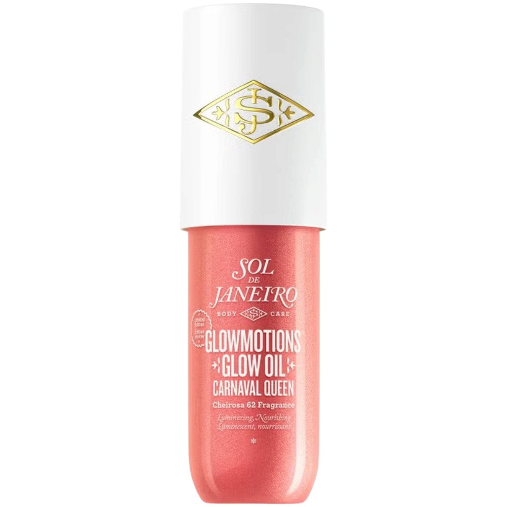Sol de Janeiro Glowmotions glow body oil Carnaval Queen rose gold bottle Cheirosa 62 fragrance 75ml single pack