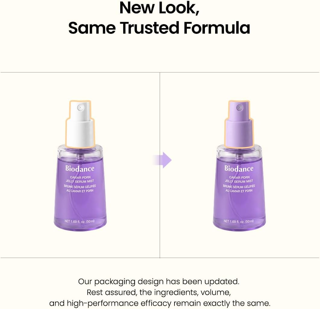 Biodance Caviar PDRN Jelly Serum Face Mist 50ml new look same formula