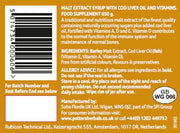 Potter's Herbals malt extract cod liver oil barcode jar 650g