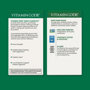Supplement facts and ingredient list for Raw K Complex.