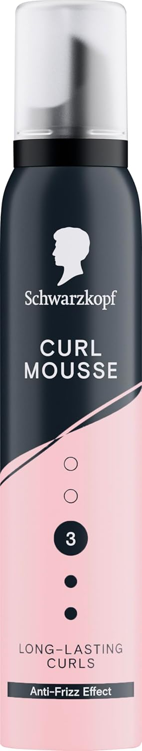 Schwarzkopf Curl Mousse Hold 3 Anti-Frizz Effect aerosol mousse can 200ml front product packaging