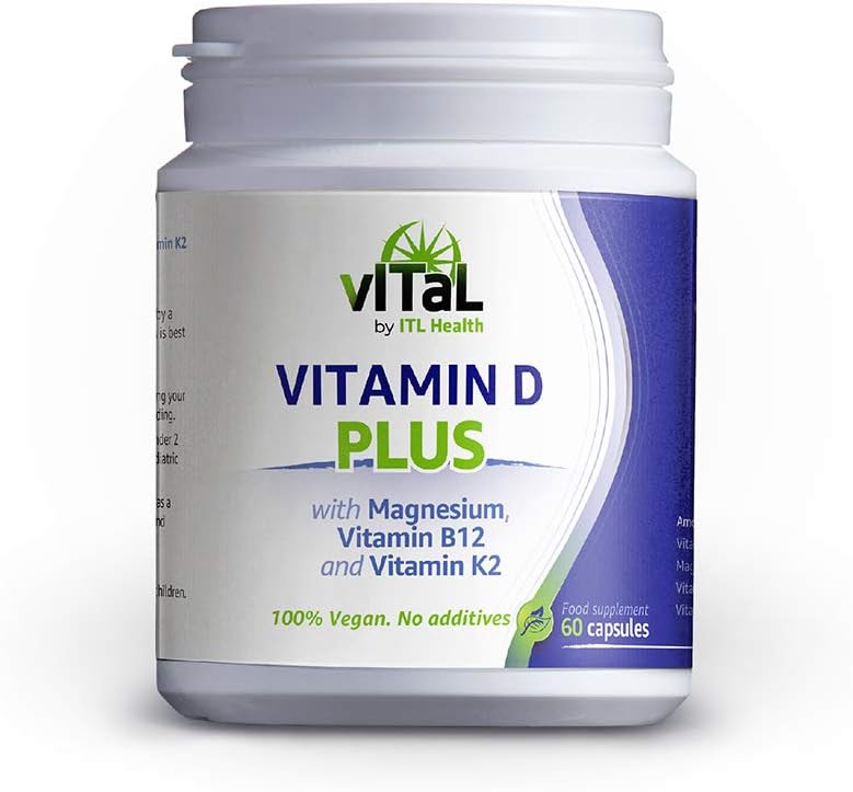 MAG365 Vitamin D Plus Capsules bottle, 60 count.