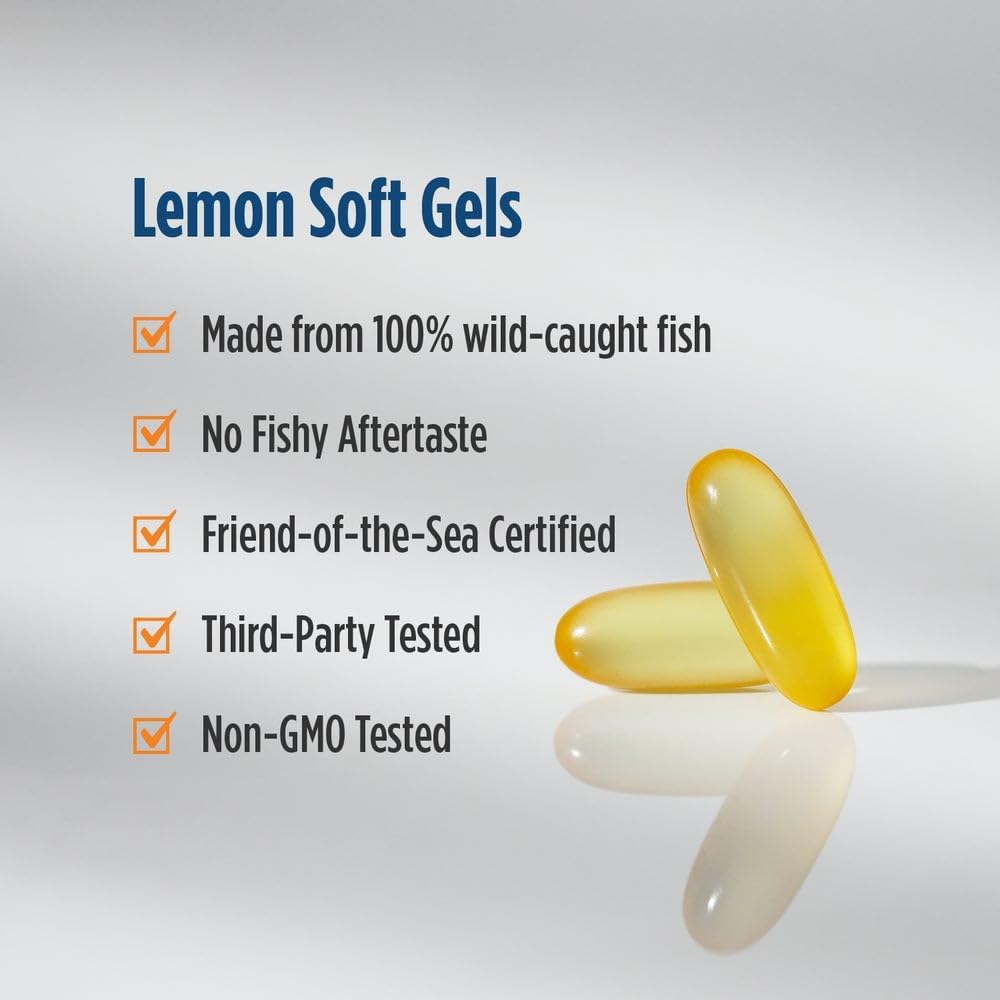 Nordic Naturals Omega-3D with Vitamin D3, Lemon - 120 Soft Gels
