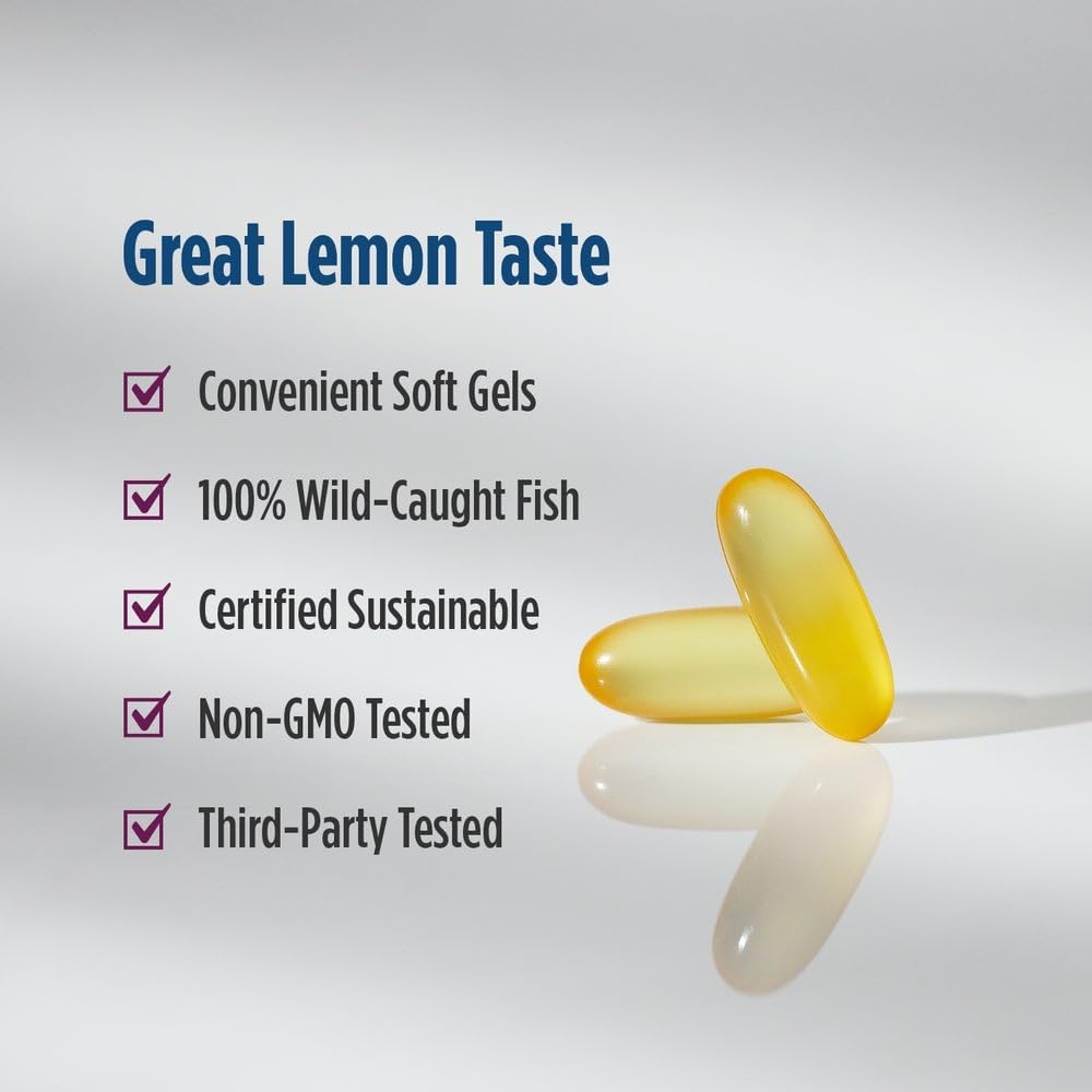 Nordic Naturals Omega-D3 Complet - Capsules molles - Saveur citron - 1000 UI D3