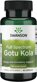 Swanson Gotu Kola 60 Kapseln | Energie- & Kreislaufunterstützung | 435 mg