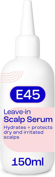 E45 Leave-In Scalp Serum fragrance free scalp care bottle for dry sensitive scalp 150ml